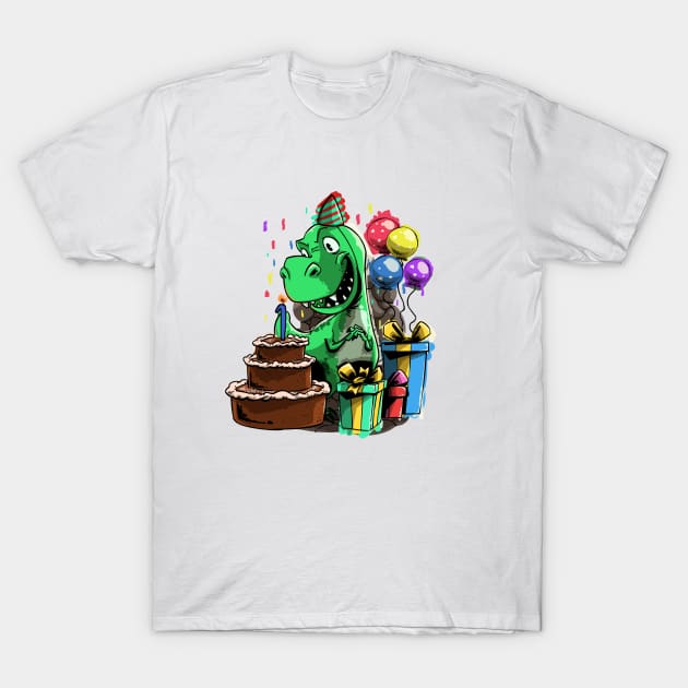 Dinosaur Birthday 1 Year Old - 1st Bday T-Shirt by iHeartDinosaurs